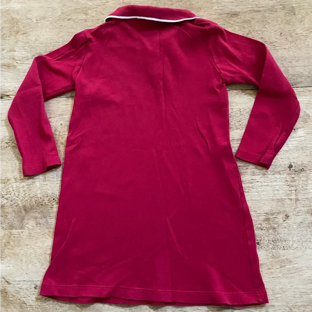 Vintage Ralph Lauren Girls’‎ Sz 4 Red Long Sleeve Cotton Polo Dress